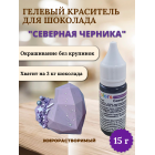 Северная черника, пищевой гелевый краситель для шоколада, 15 г