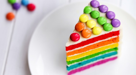Цветной взрыв - рецепт торта Радуга